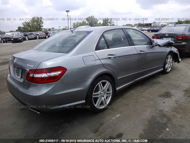 WDDHF8HB9AA123738 - 2010 MERCEDES-BENZ E 350 4MATIC GRAY photo 4