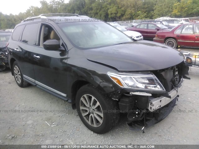 5N1AR2MM8FC699299 - 2015 NISSAN PATHFINDER S/SV/SL/PLATINUM GREEN photo 1