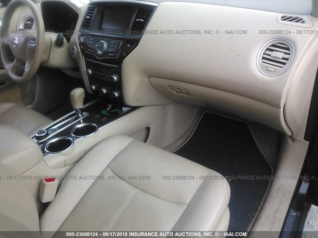 5N1AR2MM8FC699299 - 2015 NISSAN PATHFINDER S/SV/SL/PLATINUM GREEN photo 5