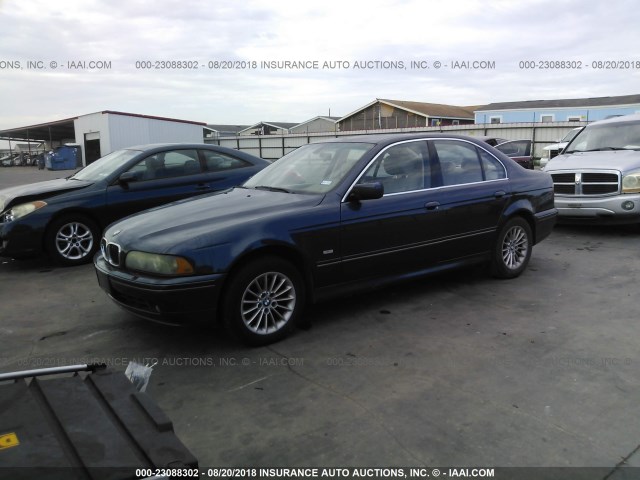 WBADN63433GN88456 - 2003 BMW 540 I AUTOMATIC BLUE photo 2