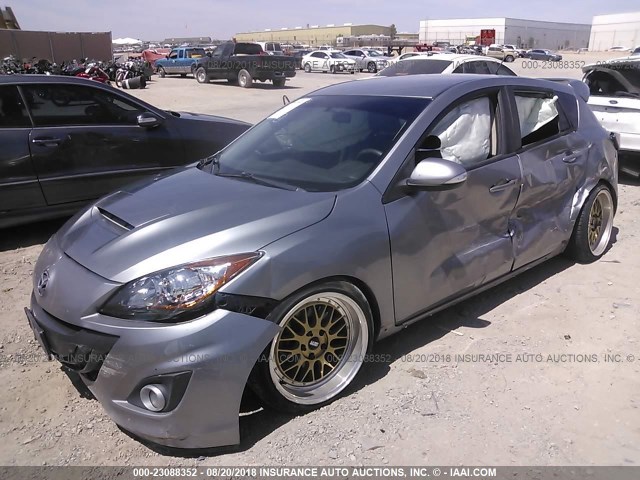 JM1BL1L42C1691051 - 2012 MAZDA SPEED 3 SILVER photo 2