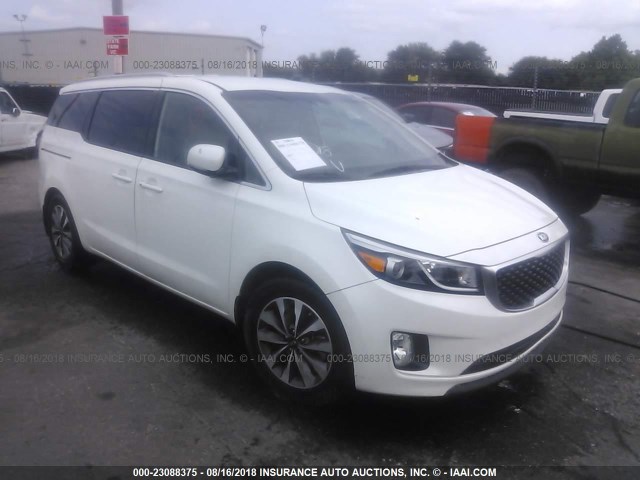 KNDMC5C14F6030019 - 2015 KIA SEDONA EX/SX WHITE photo 1