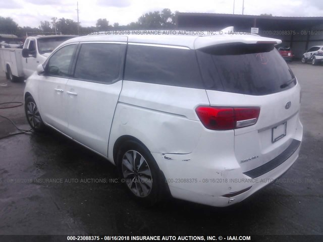 KNDMC5C14F6030019 - 2015 KIA SEDONA EX/SX WHITE photo 3