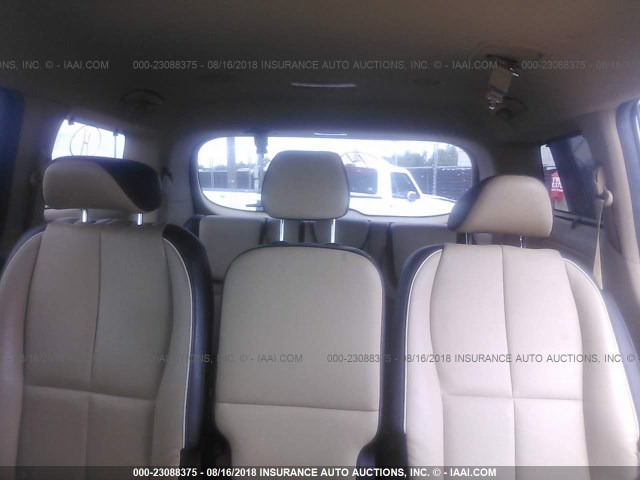 KNDMC5C14F6030019 - 2015 KIA SEDONA EX/SX WHITE photo 8