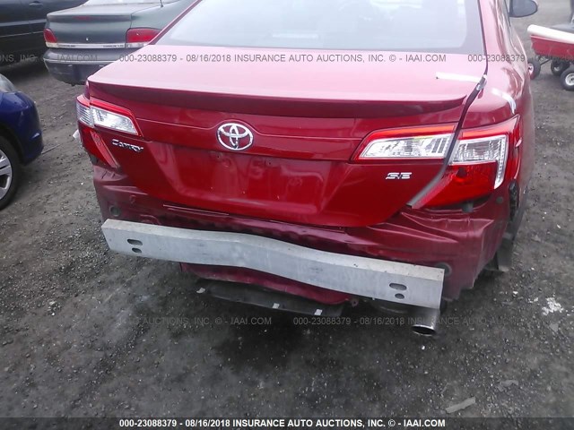 4T1BF1FK3EU800759 - 2014 TOYOTA CAMRY L/SE/LE/XLE RED photo 6