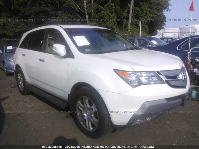 2HNYD28668H544628 - 2008 ACURA MDX TECHNOLOGY WHITE photo 1