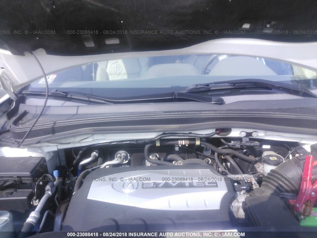 2HNYD28668H544628 - 2008 ACURA MDX TECHNOLOGY WHITE photo 10