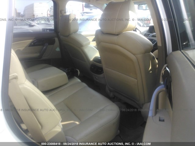 2HNYD28668H544628 - 2008 ACURA MDX TECHNOLOGY WHITE photo 8