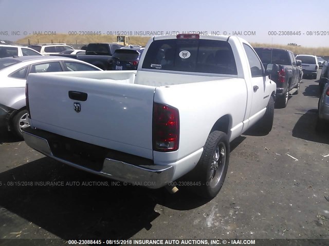 1D7HA16K25J628700 - 2005 DODGE RAM 1500 ST WHITE photo 4