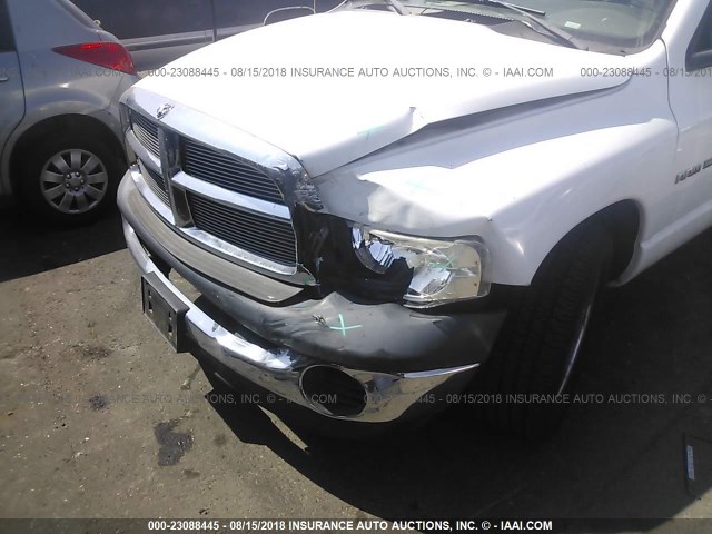 1D7HA16K25J628700 - 2005 DODGE RAM 1500 ST WHITE photo 6