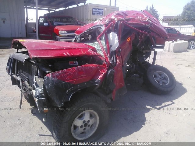 1J4FN28S2YL206406 - 2000 JEEP CHEROKEE SE RED photo 2