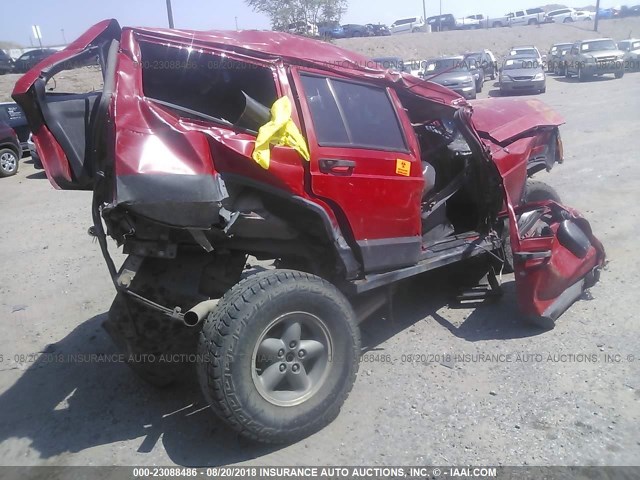 1J4FN28S2YL206406 - 2000 JEEP CHEROKEE SE RED photo 4