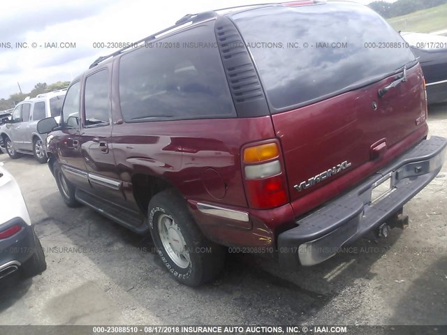 1GKFK16Z32J212313 - 2002 GMC YUKON XL K1500 MAROON photo 3