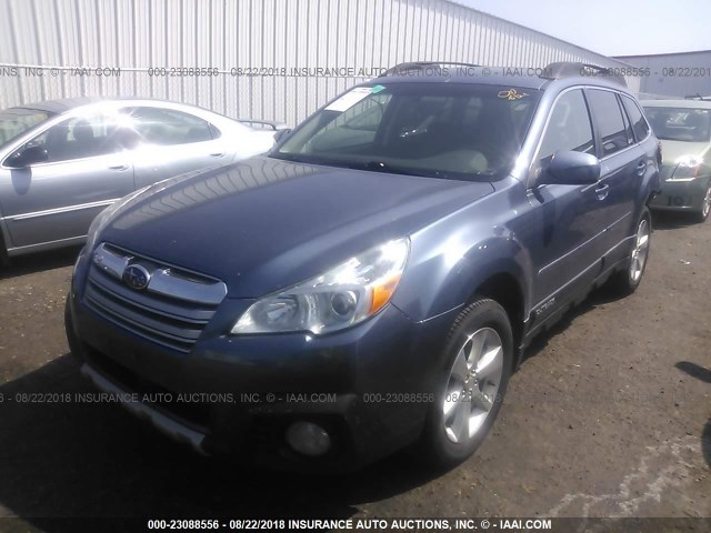 4S4BREKC4D2216765 - 2013 SUBARU OUTBACK 3.6R LIMITED BLUE photo 2