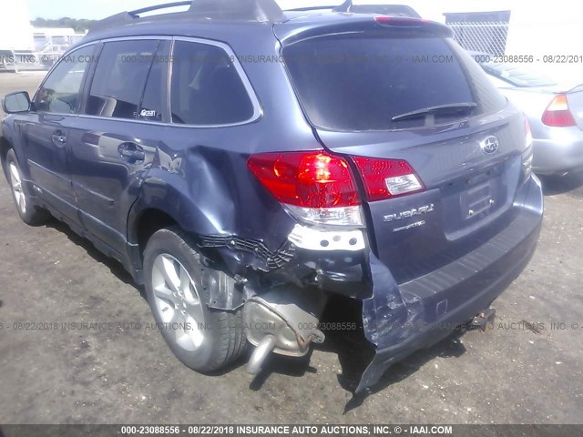 4S4BREKC4D2216765 - 2013 SUBARU OUTBACK 3.6R LIMITED BLUE photo 6