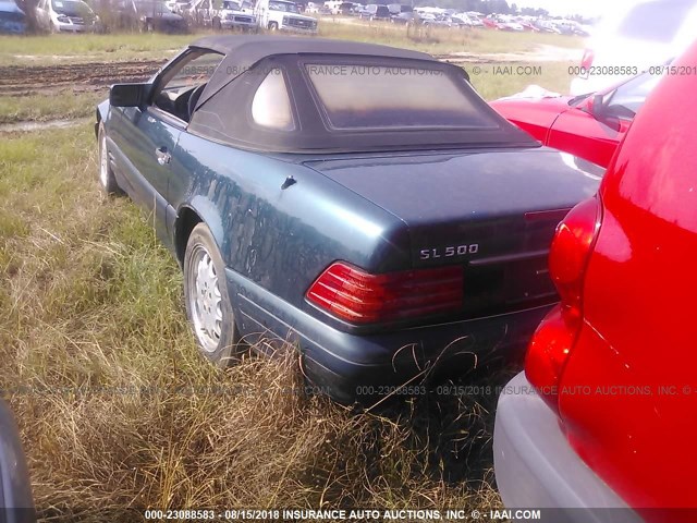 WDBFA67F3TF131749 - 1996 MERCEDES-BENZ SL 500 TEAL photo 3