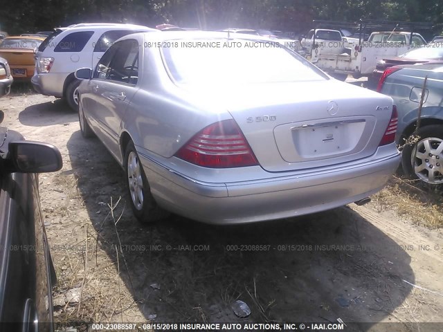 WDBNG84J03A368534 - 2003 MERCEDES-BENZ S 500 4MATIC SILVER photo 3