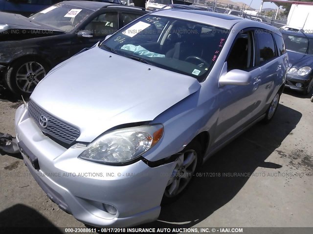 2T1KR30E77C653842 - 2007 TOYOTA COROLLA MATRIX XR SILVER photo 2