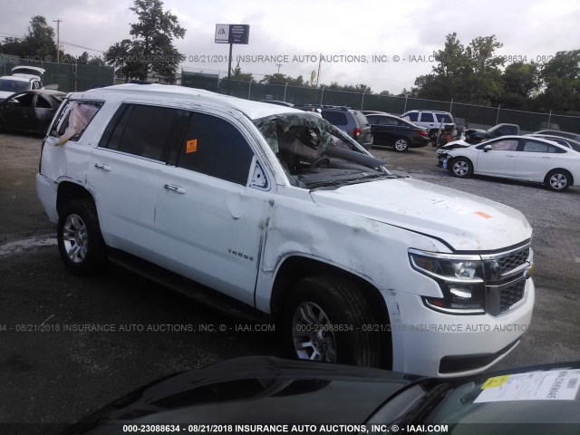 1GNSKEKC0GR446315 - 2016 CHEVROLET TAHOE K1500 WHITE photo 1