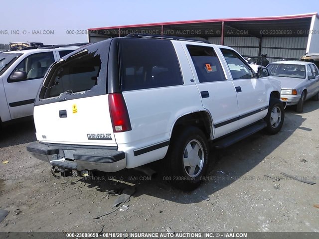 1GNEK13R8VJ392105 - 1997 CHEVROLET TAHOE K1500 WHITE photo 4