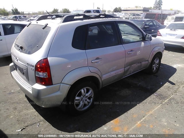 KM8JN12D46U375883 - 2006 HYUNDAI TUCSON GLS/LIMITED SILVER photo 4