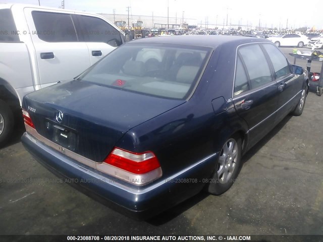 WDBGA57G6VA334979 - 1997 MERCEDES-BENZ S 600 BLUE photo 4