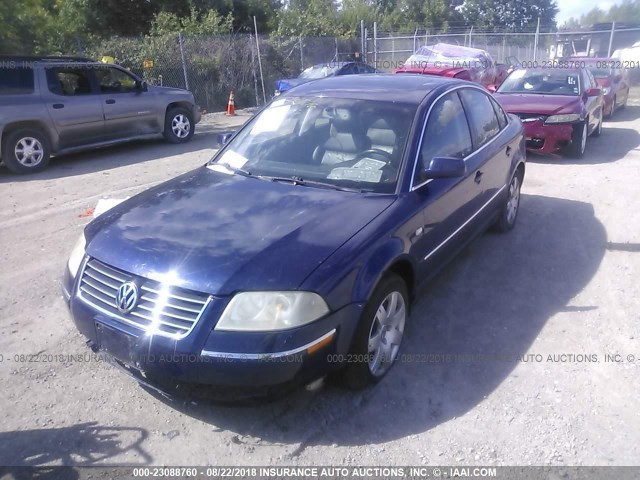 WVWRH63B03P290994 - 2003 VOLKSWAGEN PASSAT GLX BLUE photo 2