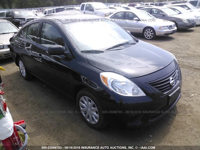 3N1CN7AP0CL891758 - 2012 NISSAN VERSA S/SV/SL BLACK photo 1