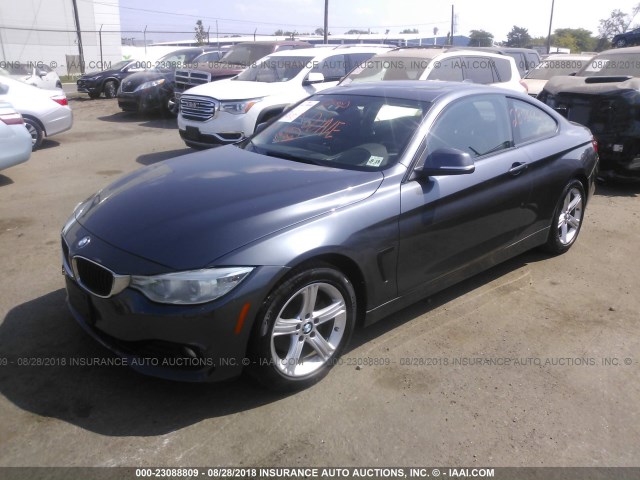 WBA3N9C5XEF722166 - 2014 BMW 428 XI GRAY photo 2