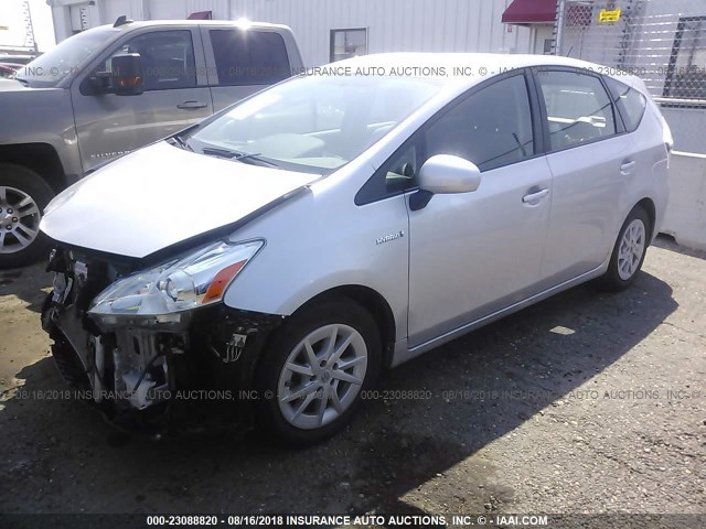 JTDZN3EU1C3022808 - 2012 TOYOTA PRIUS V SILVER photo 2