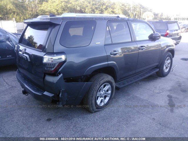 JTEZU5JR9J5166538 - 2018 TOYOTA 4RUNNER SR5/LIMITED/SR5 PREMIUM GRAY photo 4