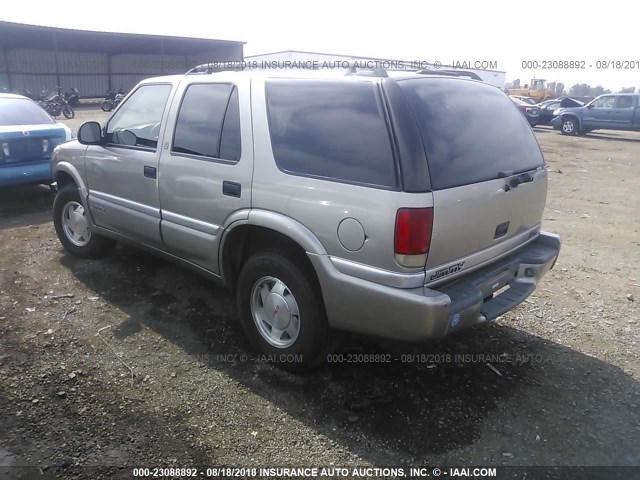 1GKCS13W4W2518563 - 1998 GMC JIMMY Pewter photo 3