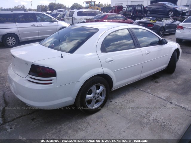 1B3EL46R35N628138 - 2005 DODGE STRATUS SXT WHITE photo 4