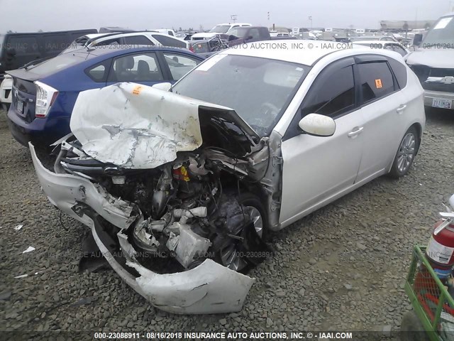 JF1GH61688G836953 - 2008 SUBARU IMPREZA 2.5I WHITE photo 2