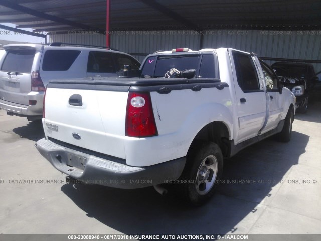 1FMZU67K65UB40197 - 2005 FORD EXPLORER SPORT TR  WHITE photo 4