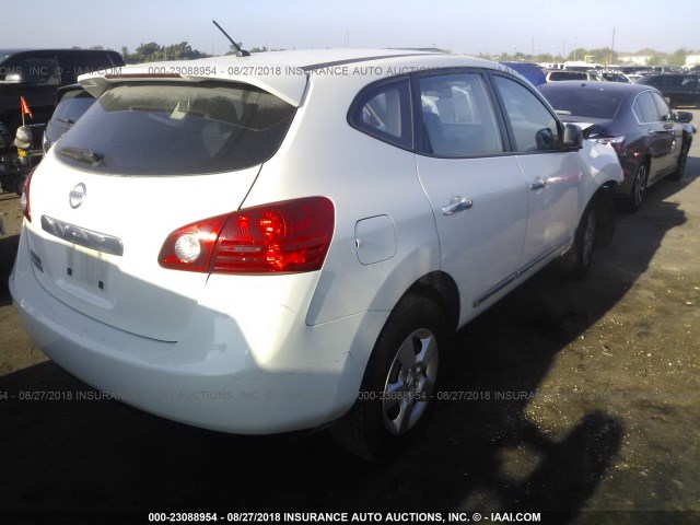 JN8AS5MT7CW257467 - 2012 NISSAN ROGUE S/SV WHITE photo 4