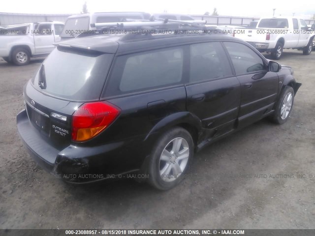 4S4BP67C656363930 - 2005 SUBARU LEGACY OUTBACK 2.5 XT LIMITED BLACK photo 4