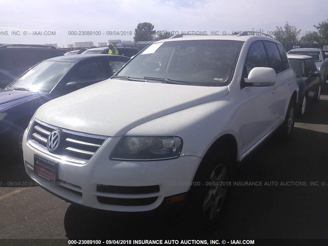 WVGZE77L57D016288 - 2007 VOLKSWAGEN TOUAREG V6 WHITE photo 2