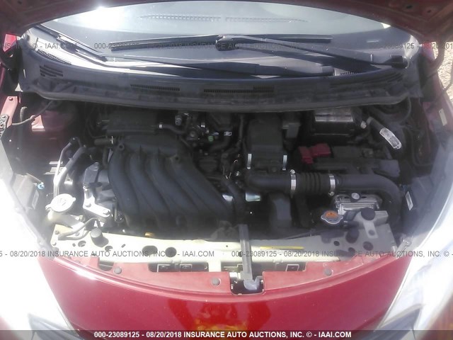 3N1CE2CP4EL362333 - 2014 NISSAN VERSA NOTE S/S PLUS/SV/SL RED photo 10