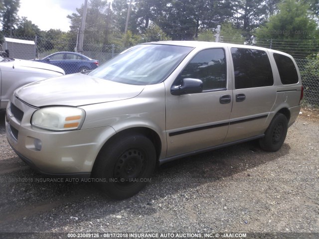 1GNDV23L86D105527 - 2006 CHEVROLET UPLANDER LS GOLD photo 2