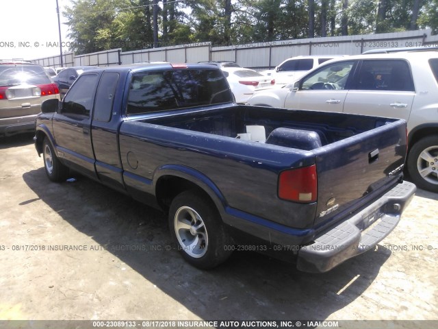 1GCCS195718176283 - 2001 CHEVROLET S TRUCK S10 BLUE photo 3