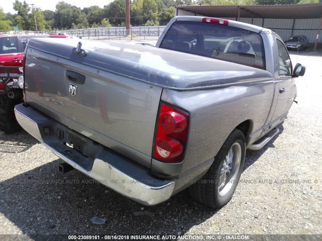 1D7HA16K67J560324 - 2007 DODGE RAM 1500 ST GRAY photo 4