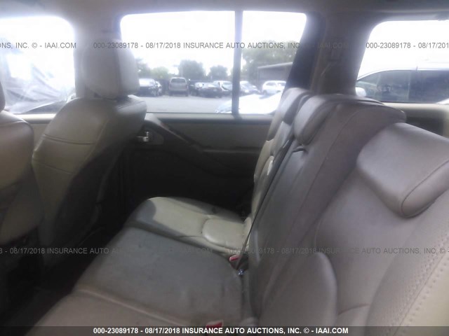 5N1AR18WX6C680548 - 2006 NISSAN PATHFINDER LE/SE/XE GRAY photo 8