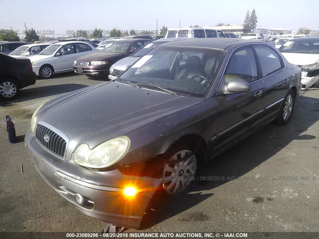 KMHWF35H73A878754 - 2003 HYUNDAI SONATA GLS/LX GRAY photo 2