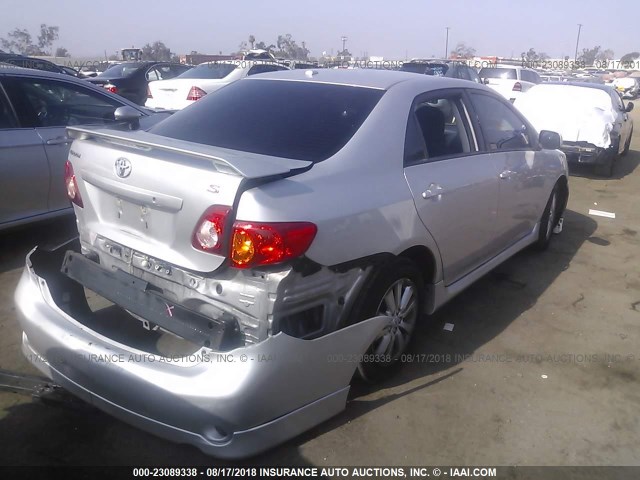 2T1BU4EE2AC469817 - 2010 TOYOTA COROLLA S/LE/XLE SILVER photo 4