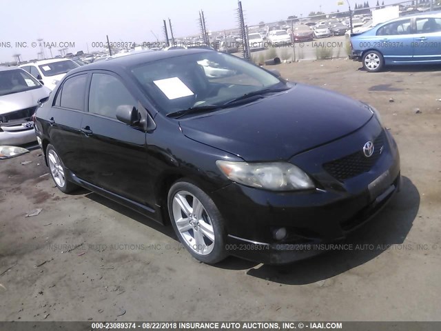 2T1BE40E99C025737 - 2009 TOYOTA COROLLA XRS BLACK photo 1