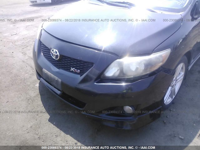 2T1BE40E99C025737 - 2009 TOYOTA COROLLA XRS BLACK photo 6