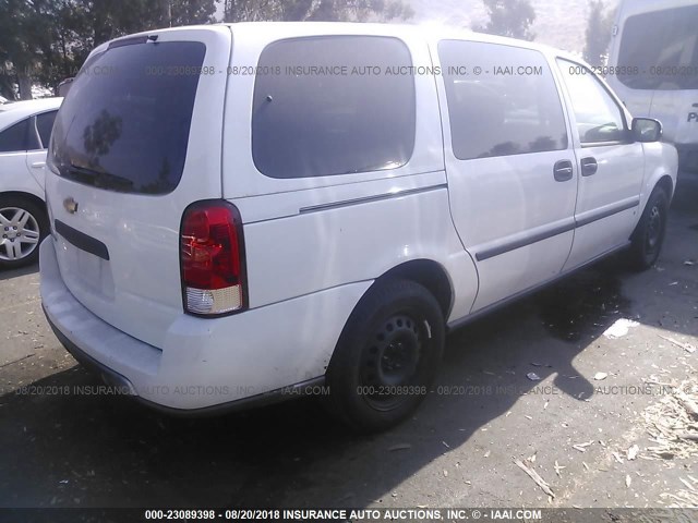 1GNDV23W57D182870 - 2007 CHEVROLET UPLANDER LS WHITE photo 4