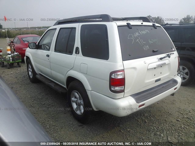 JN8DR09Y63W814157 - 2003 NISSAN PATHFINDER LE/SE WHITE photo 3