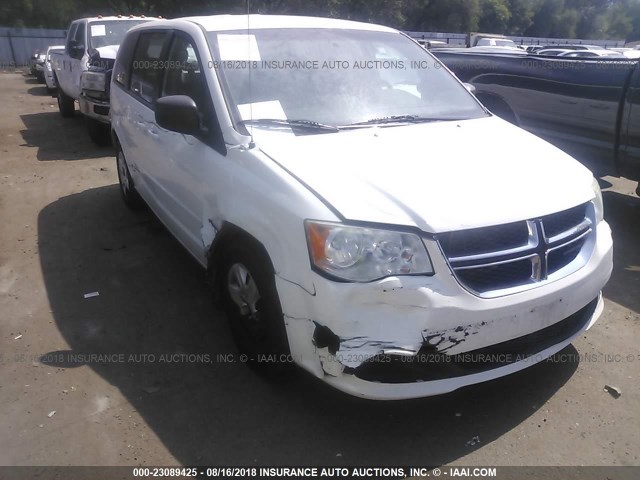 2C4RDGBG6CR311828 - 2012 DODGE GRAND CARAVAN SE WHITE photo 1